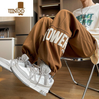 YANXU美式裤子男款夏季宽松潮牌高街痞帅青少年运动束脚休闲裤