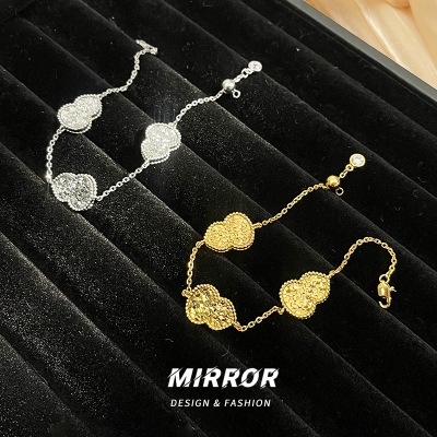 925纯银葫芦鳞片碎冰冰手链女手环手饰轻奢个性新重约9g BCS4040送女朋友老婆情人节七夕生日礼物