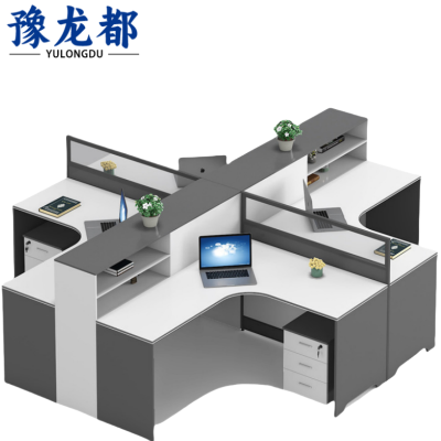 豫龙都办公桌十字型张