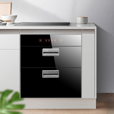 邦可臣嵌入式消毒柜家用小型厨房橱柜三层120L大容量高温消毒碗柜镶嵌式_标配款四功能烘干高温两层100升