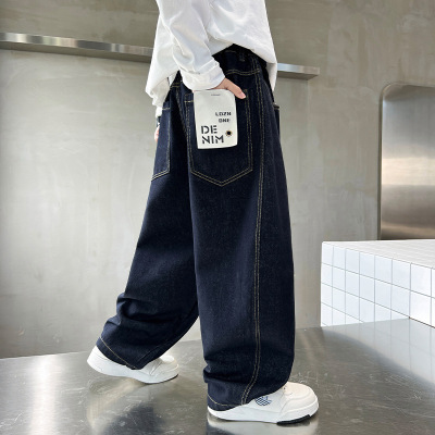 儿童装男童秋装裤子新款中大童春秋款帅气牛仔裤秋季男孩长裤