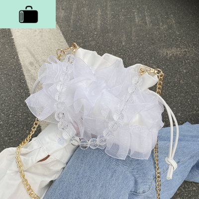 网红仙女小包包2020夏天新款韩版链条单肩斜挎包时尚百搭水桶包潮NEW LAKE女士单肩包
