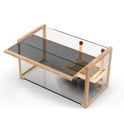 乌龟缸带晒台防逃逸养龟箱玻璃爬缸角蛙蜥蜴守宫爬宠爬虫饲养箱盒