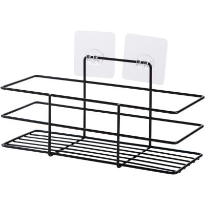 免打孔浴室置物架卫生间洗漱架 壁挂卫浴架子化妆品收纳架