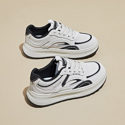 秋季小白鞋新款韩版ins潮女学生厚底增高板鞋休闲鞋街拍