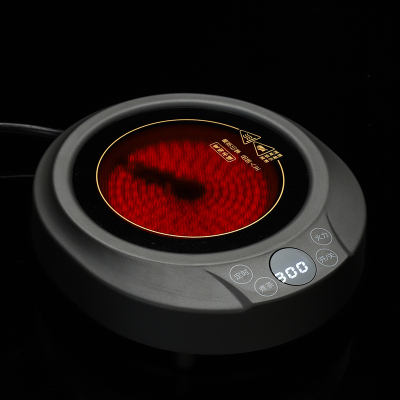 乐么电陶炉煮茶家用迷你功夫养生蒸煮茶器小电热泡茶机光波电磁炉智能保温防干烧[黑色单炉]