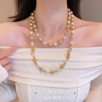 精致珍珠项链配饰女轻奢小众装饰颈链高级感锁骨链2024新款送女朋友老婆情人节七夕生日礼物