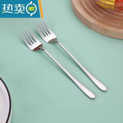 敬平不锈钢水果叉非家用水果签儿童蛋糕甜品叉套装可爱西瓜叉子 水果叉[两只装]