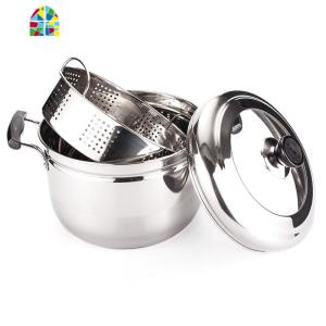 封后不锈钢锅单双层一二电磁炉煤气炉家用小24cm多功能蒸煮专两用蒸锅 FENG 26cm(带蒸笼)一层适合4-5人加厚复