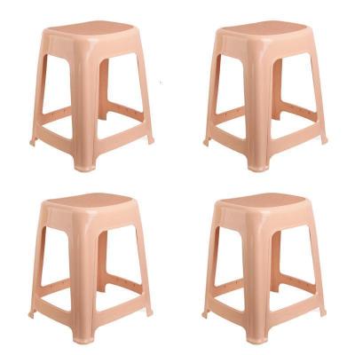 森美人塑料凳子加厚成人餐桌凳高板凳时尚创意方凳浴室防滑凳椅家用