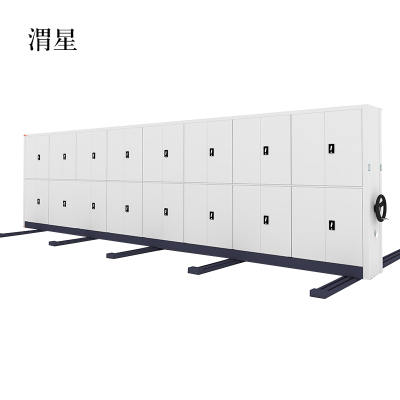 渭星钢制密集架手摇式移动档案柜文件柜资料柜一列八组每立方单价