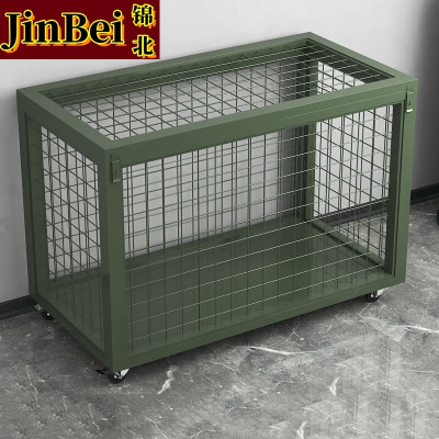 锦北金属移动网箱仓储笼应急物资周转箱野营装备箱带网带轮子1500*750*1000mm(无拉手)