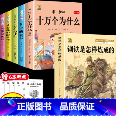 [6本]四下5本+钢铁是怎样炼成的 [正版]十万个为什么米伊林四年级下册阅读课外书必读灰尘的旅行高士其书目快乐读书吧爷爷
