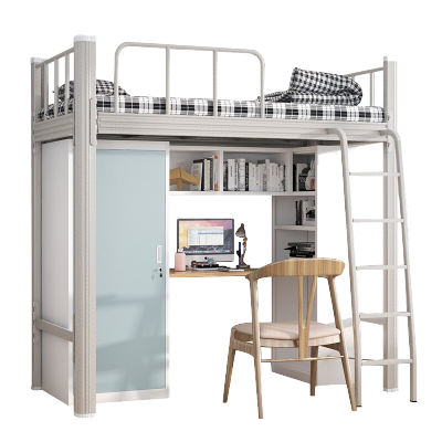 慧采云 办公家具公寓组合床宿舍双层铁艺床员工多功能床上床下柜书桌拼接床