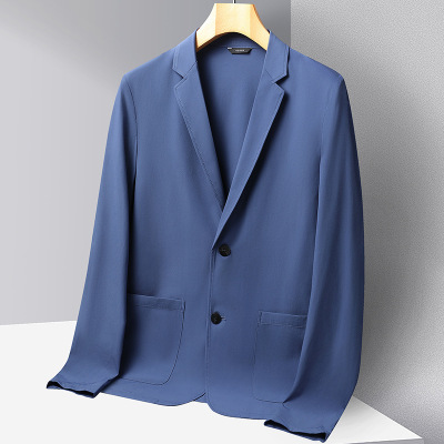 锦氨弹力单层防晒西装男士春夏薄款免烫西服男式户外便西