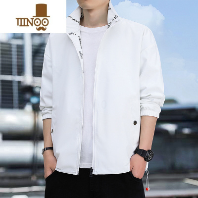 YANXU两面穿情侣夹克男女潮牌立领棒球服外套冲锋衣男士防水风衣