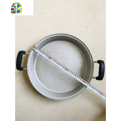 铝锅老式家用加厚纯手工铸铝煎锅吕烙饼锅大号煎铝制铝平底锅 FENGHOU 口径32公分薄款重2.5斤带盖