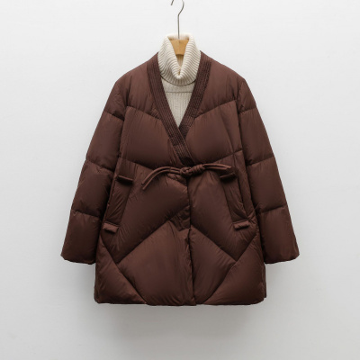 新90白鸭绒新国标女式简约纯色新款羽绒服女外套
