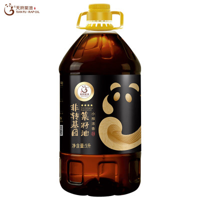 天府好粮油小榨浓香菜籽油 4星5L*1桶