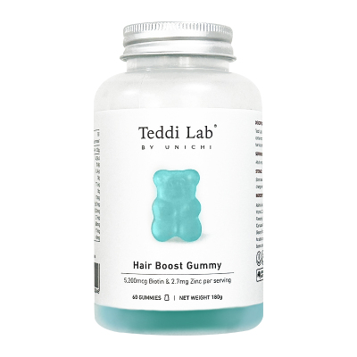 UNICHI 海盐养发小熊软糖 60粒 1瓶装 咀嚼片 生物素锌泛酸维生素A维生素C复合维生素0糖护发养发内服 澳洲进口