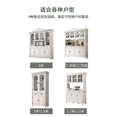 森美人餐边柜实木美式酒柜一体欧式储物柜现代简约高柜客厅柜子靠墙家用
