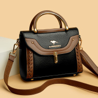 包包女包新款斜挎包女单肩包女大气小方包编织撞色包
