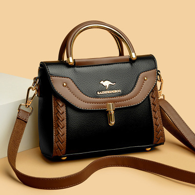 包包女包新款斜挎包女单肩包女大气小方包编织撞色包