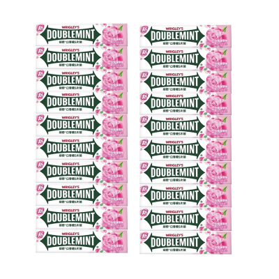 绿箭玫瑰薄荷口香糖5片装13.5g*20条盒装经典薄荷味清新口气休闲