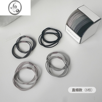 JiMi简约高弹力基础橡皮筋女扎头耐用不伤发爆发头绳皮套马尾发绳发圈