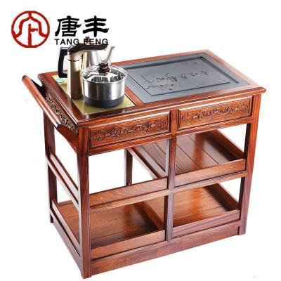家柏饰(CORATED)茶水车实木移动茶车茶台茶桌茶水柜电热炉自动上水茶盘套装z