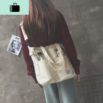 学院风包包帆布包女单肩学生韩版斜挎包女百搭ins布袋大容量日系NEW LAKE女斜挎包