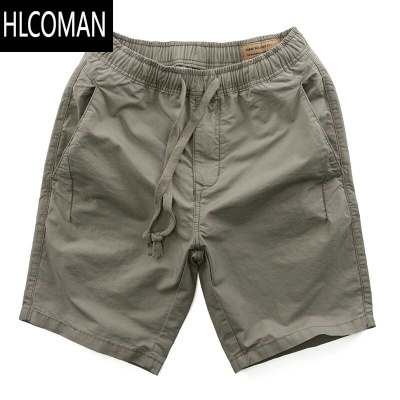 HLCOMAN夏季爸爸短裤男外穿松紧中老年人五分裤子宽松休闲中年大裤衩