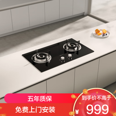 老板(Robam)星辰系列燃气灶20B1A安心灶家用液化气双灶台嵌两用5.0kW煤气灶换装不改孔猛火灶家电国家补贴20%