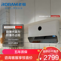 老板(Robam)超薄近吸变频23风量抽油烟机单烟机 侧吸式大吸力免拆洗侧吸油烟机小尺寸烟机22A3S薏仁白