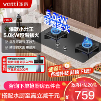 华帝(vatti)5.0KW火力燃气灶i10071B(液化气)双眼灶灶具厨房家用台式嵌入式可调节热电偶熄火保护