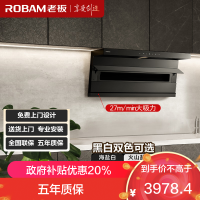 老板(Robam)烟灶套装[小黑翼D1P] 27m³超薄顶侧双吸 烟灶套餐27A15-D1P+57BX(天然气)