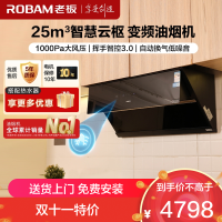 老板(Robam)25m³变频烟灶套餐侧吸油烟机灶具套餐烟灶套装火力28X6ST+57B5X天然气(28D7S同款)