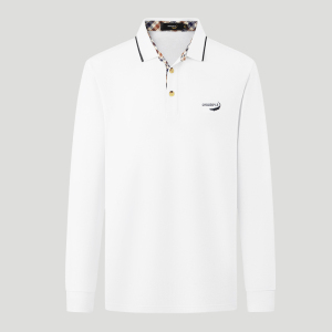 鳄鱼恤CROCODILE POLO衫男士商务休闲春秋时尚纯色翻领长袖T恤