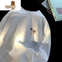 YANXU长袖t恤男生潮牌秋季韩版宽松百搭潮流ins情侣款打底衫上衣服