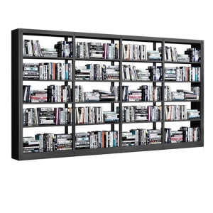 慧采云 钢制书架学校图书馆书店书籍室阅览室单面书架资料架一列四组五层