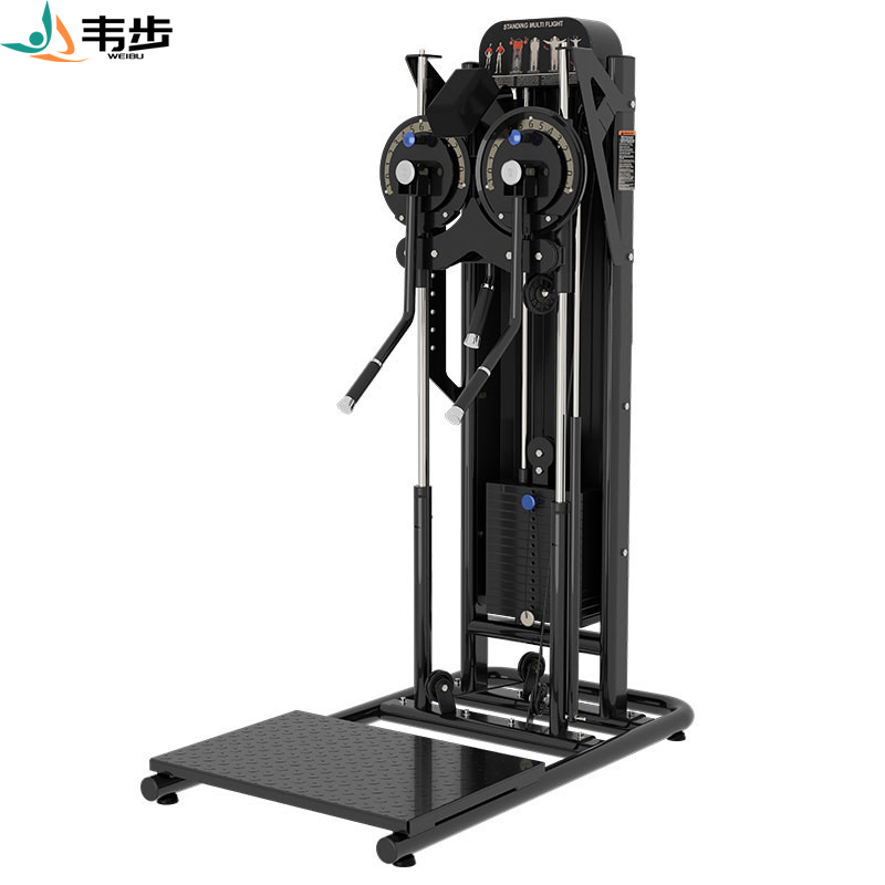 韦步FW8001健身房多功能蝴蝶机侧平举夹胸训练一体双臂机肩部训练侧平举训练器(黑色)
