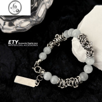 JiMi冷淡风高级感猫眼石手链女ins潮小众设计感男士情侣手串配饰手饰