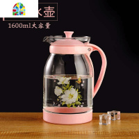 耐热玻璃茶壶大容量加厚1.6升家用透明花茶壶凉水壶可高温泡茶壶 FENGHOU 苹果绿单壶