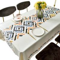 美帮汇北欧桌布防水防油防烫茶几垫家用餐桌布pvc塑料台布正方形定制