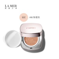 海蓝之谜(LA MER)鎏光焕变气垫 底妆防晒1号 轻盈精华粉底液12g+12g 带替换芯粉扑 粉瓷/色01