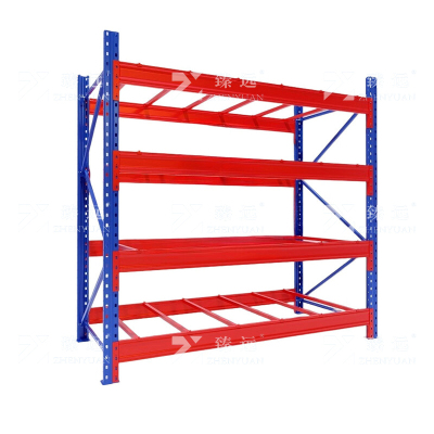 臻远 ZY4121523 重型货架仓储高位货架单层称重3000kg 蓝橘色主架4层