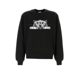 高田贤三(Kenzo)男士黑色纯棉运动卫衣百搭休闲宽松套头潮牌基础