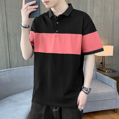 Polo衫男士短袖t恤2021新款夏季韩版潮流上衣服翻领休闲半袖男装MD81271