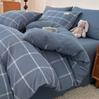 云意生 被套 深蓝大格 180*220cm/套