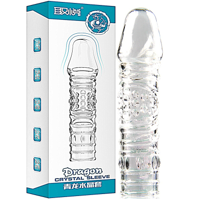 取悦青龙水晶狼牙套增大增粗男用阴茎套加长加粗震动棒套锁精套环成人情趣性用品工具夫妻四性兽男女共用 非震动延时套环